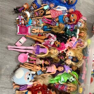 Barbie Mixed Doll Lot with Pink, Purple, Blue and Blonde Dolls